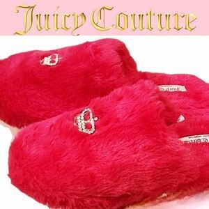 Juicy Couture Rhinestone Crown Logo Slippers
